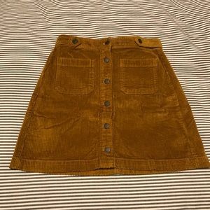 NWT Madewell Corduroy Mini Skirt 4 Egyptian gold